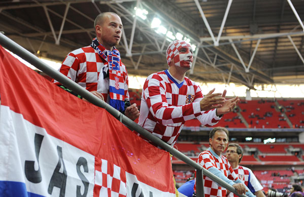 England v Croatia: Croatian fans