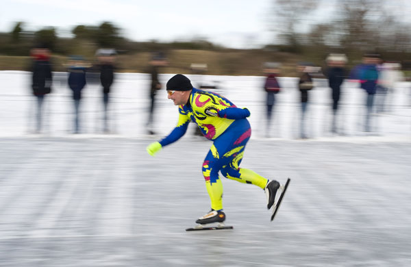 Fen skating: Dave Smith finished 3rd in the mens mile