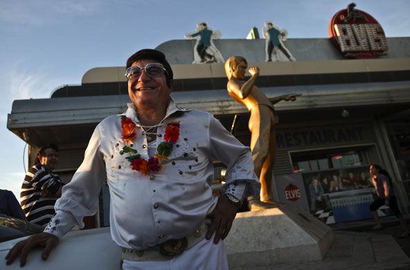 24 hours in pictures: Neve Ilan: An Israeli Elvis Presley impersonater