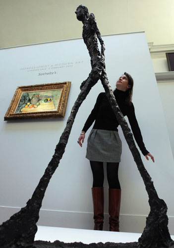 Gustav Klimt Sotheby's: Sotheby's with Alberto Giacometti entitled 'Homme qui marche'