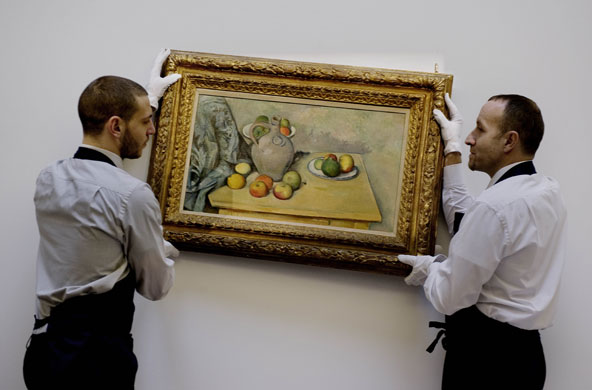 Gustav Klimt Sotheby's: Sotheby's Paul Cezanne entitled Pichet et fruits sur une table