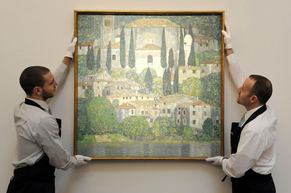 Gustav Klimt Sotheby's: Sotheby's painting Gustav Klimt entitled 'Kirche in Cassone 