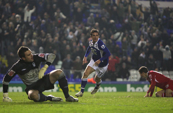 FA Cup 3rd Round: Barry Ferguson celebrates scoring the only goal of the game