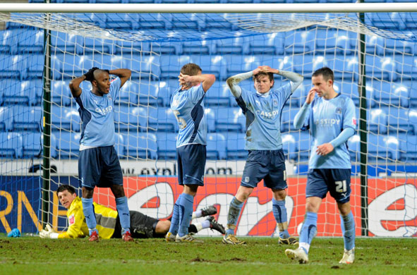 FA Cup 3rd Round: Dejected Coventry player