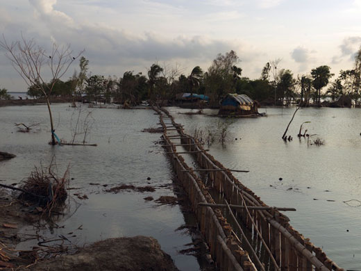 Sinking Sundarbans: The villagers' attempt to build a new dyke inland from the shoreline