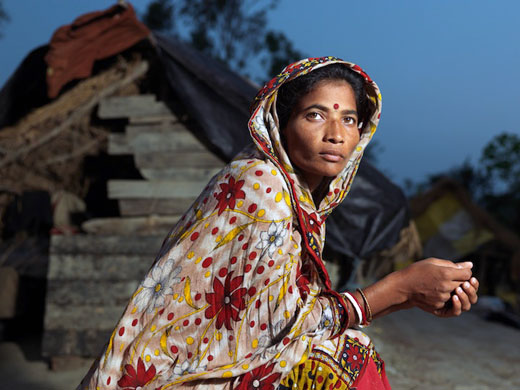 Sinking Sundarbans: Sita Mondal by the bank of the river