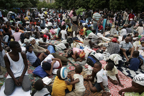 Haiti earthquake: Hundreds of people remain at public squares