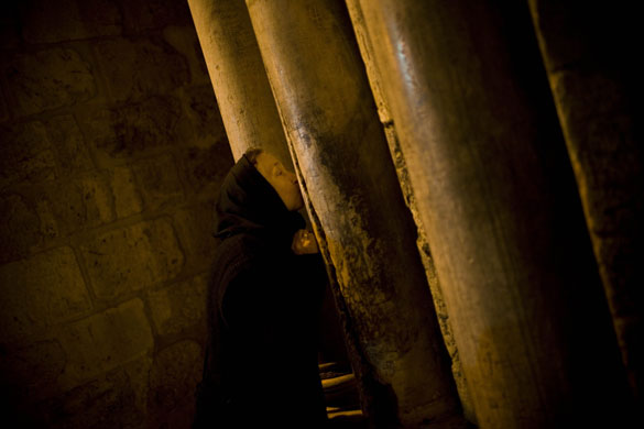 24 hours in pictures: Jerusalem: A Christian Greek Orthodox worshipper