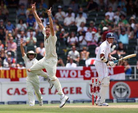 South Africa v England: South African bowler Morne Morkel appeals for a caught behind decision