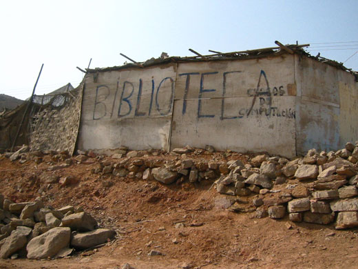 Peru books: Public library in Carabayllo, Peru 