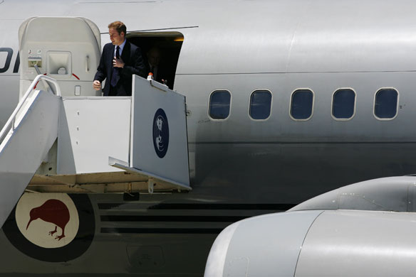 Prince William down under: 19 January: Prince William arrives at Sydney airport 