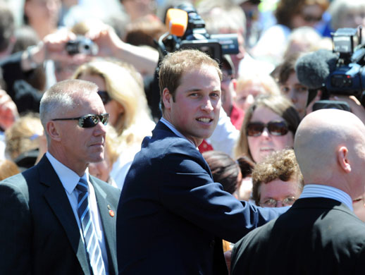 Prince William down under: Prince William takes a walkabout after opening the Supreme Court