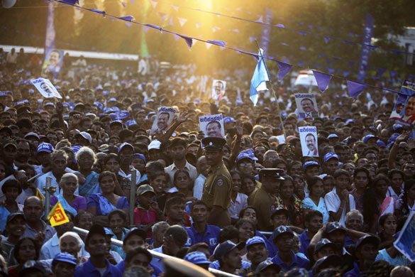 24 hours in pictures: Kandy, Sri Lanka: Supporters of president Mahinda Rajapaksa