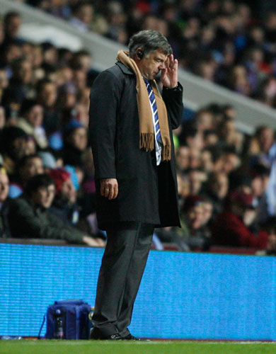 Wednesday Footie: Blackburn Rovers' Sam Allardyce gestures during the match against Villa
