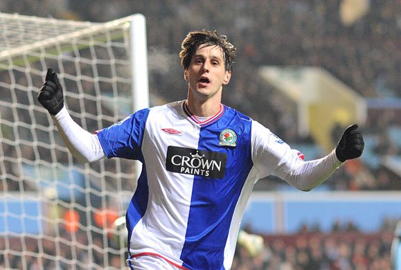 Wednesday Footie: Kalinic celebrates scoring his and Blackburn's second