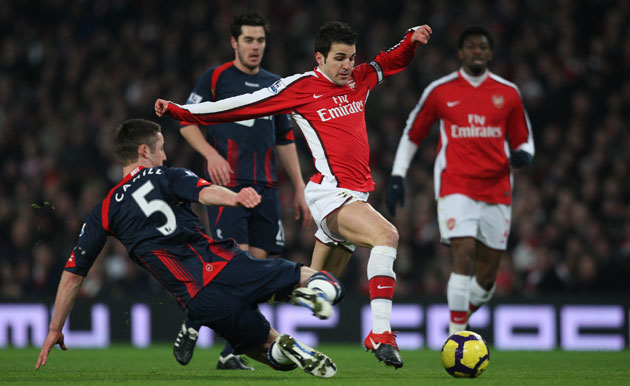 Wednesday Footie: Francesc Fabregas skips past Gary Cahill