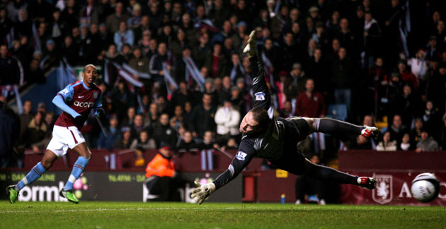 Wednesday Football: Ashley Young scores the sixth goal in Aston Villa's 6-4 victory