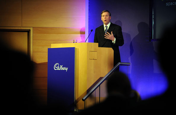 Week in Business: Todd Stitzer, Chief Executive of Cadbury, speaks during a press conference