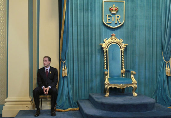24 hours in pictures: Melbourne, Sydney: Prince William waits to address an audience