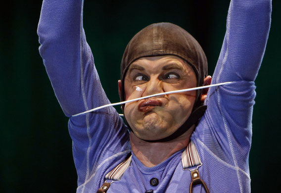 24 hours in pictures: Budapest, Hungary: Belgian circus artist Barto 