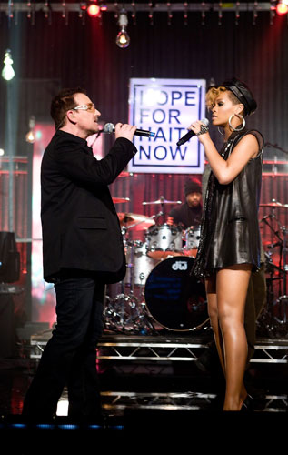 Haiti Telethon: Bono and Rihanna