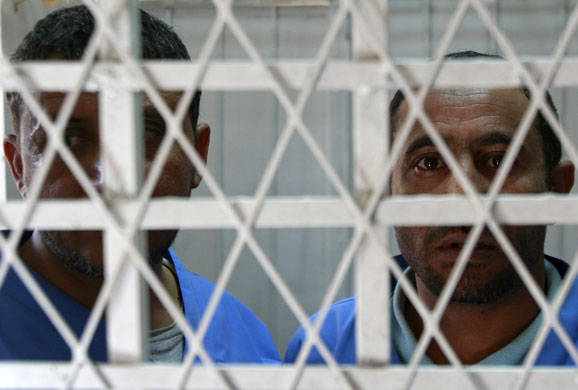 Yemen : Suspected Huthi rebels in custody, Sana'a,  Yemen