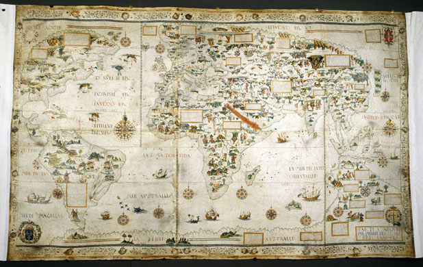 British Library Maps: Pierre Desceliers, World Map, 1550