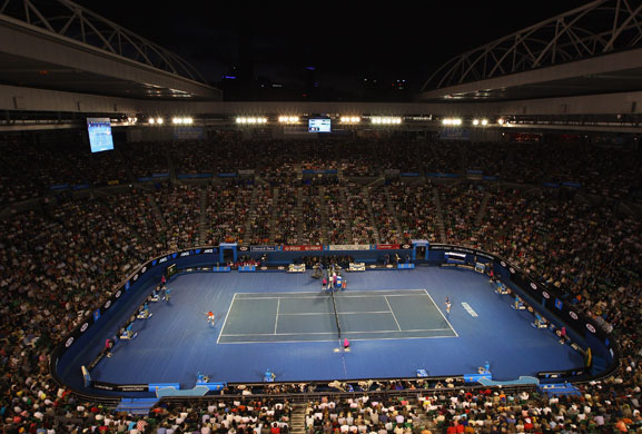 Murray v Nadal Qtr Final: General view of the Murray v Nadal quarter final match