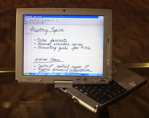 tablet gallery: 2002 The new Tablet PC, which runs on Windows XP