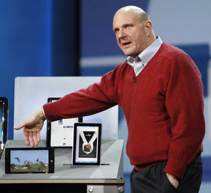 tablet gallery: 2010 Steve Ballmer Slate PCs at International Consumer Electronics Show