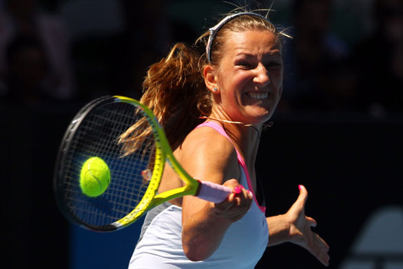 Aus Open Day 10: Victoria Azarenka of Belarus returns to Serena Williams