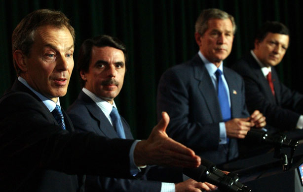 2003 Three Months to war: Azores press conference March 2003