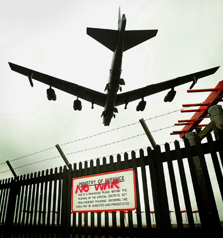 2003 Three Months to war: A USAF B-52 bomber at Fairford Royal Air Force base
