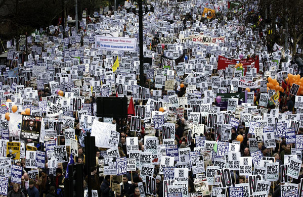 2003 three months to war: Anti-Iraq War Rally London
