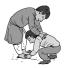Hindi Gesture: Touching Feet