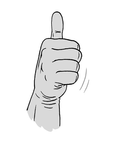 Portugese gesture: Thumbs up