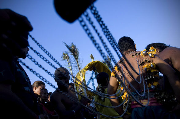 24 hours in pictures: Batu Caves, Malaysia: Hindu devotees