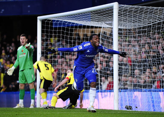 FA cup 3rd round: Chelsea's Daniel Sturridge celebrates after scoring against Watford 