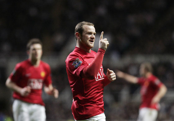 Rooney's goals: Rooney celebrates scoring against Newcastle