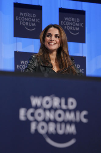 Davos update: Jordan's Queen Rania attends session at WEF in Davos