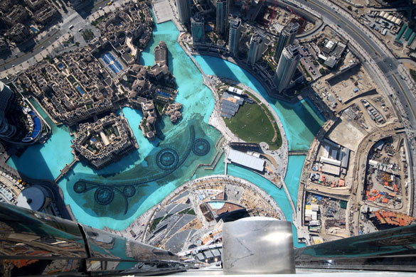 Burj Dubai: The view from the Burj Dubai three days before its official unveiling 