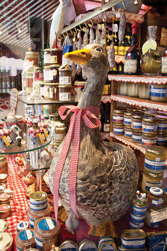 Visual History of Cooking: An elaborate foie gras window display in France