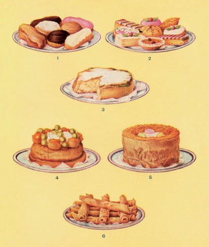 Visual History of Cooking: various cakes from Mrs Beeton’s Book of Household Management