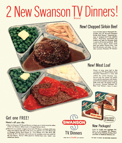 Visual History of Cooking: advertisements from the original maker of the TV Dinner, Swanson