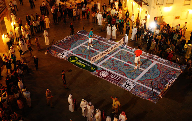 24 hours in pictures: Doha, Qatar: Roger Federer and Refael Nadal