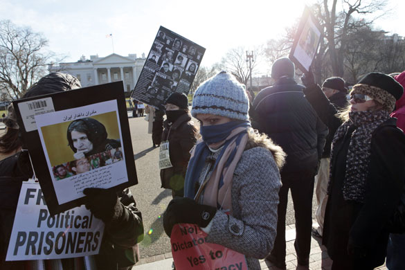 24 hours in pictures: Washington, US: Demonstrators protest against the government in Iran