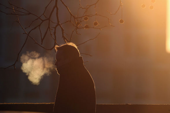 uk cold weather: freezing temperatures in london