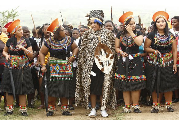 Jacob Zuma gets married: Tobeka Madiba arrives with her bride maids for her wedding to Jacob Zuma