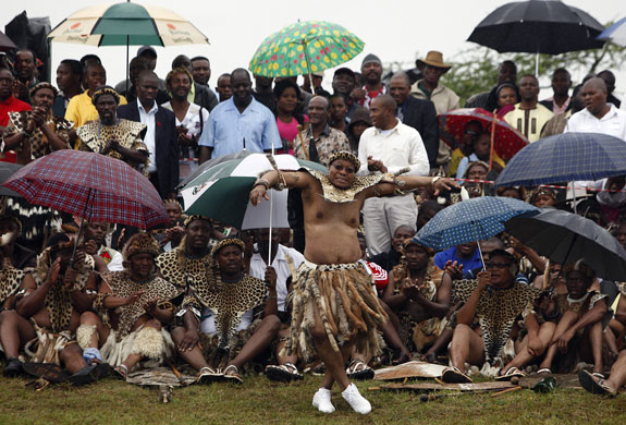 Jacob Zuma gets married: President Zuma dances during his traditional wedding to Tobeka Madiba 