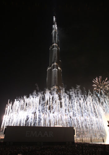 Burj opening ceremony: Fireworks mark the opening ceremony of the Burj Khalifa